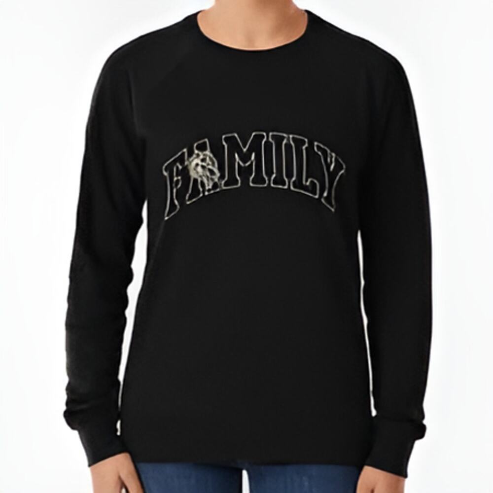 Darc Sport Womens She Streetwear Wolves Family Forever Crewneck Sweatshirt XS